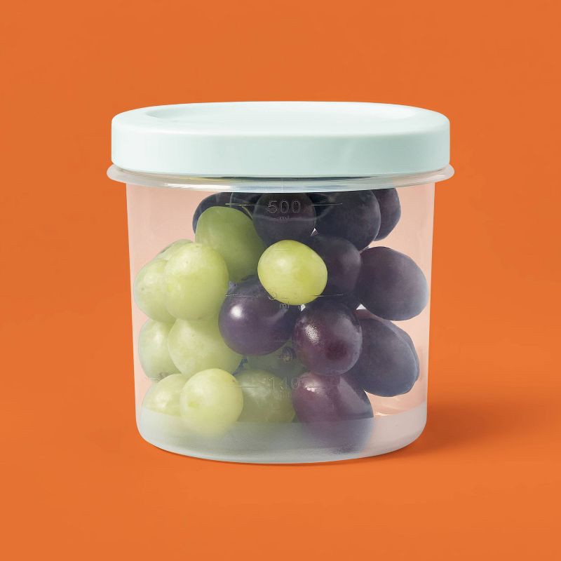 slide 2 of 3, Twist & Store Large Round Food Storage Containers - 22 fl oz/2ct - up&up™, 2 ct; 22 fl oz