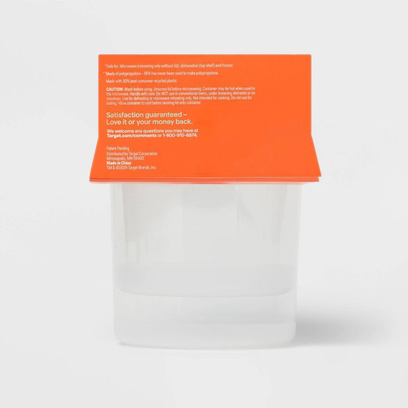 slide 3 of 3, Twist & Store Large Round Food Storage Containers - 22 fl oz/2ct - up&up™, 2 ct; 22 fl oz