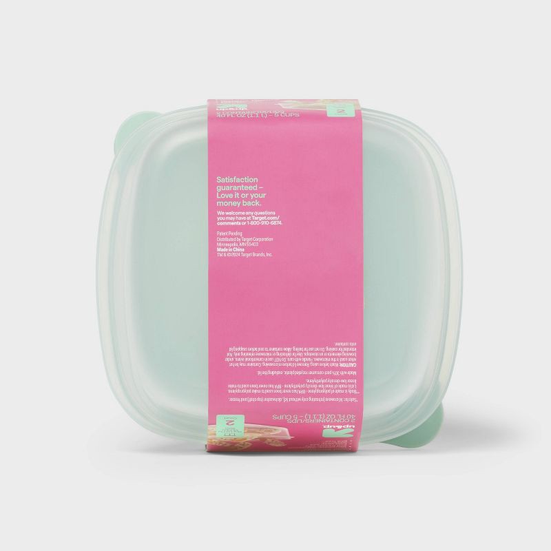 slide 3 of 3, Snap & Store Deep Square Food Storage Containers - 40 fl oz/2ct - up&up™, 40 fl oz, 2 ct