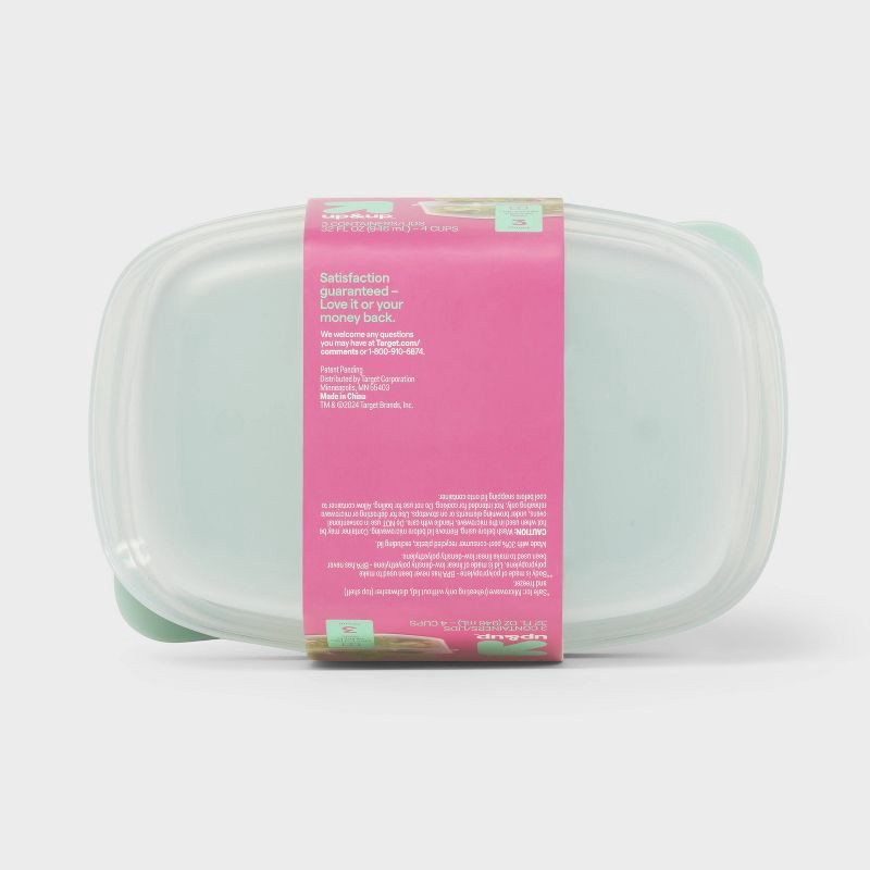 slide 3 of 3, Snap & Store Rectangle Food Storage Containers - 32 fl oz/3ct - up&up™, 32 fl oz, 3 ct