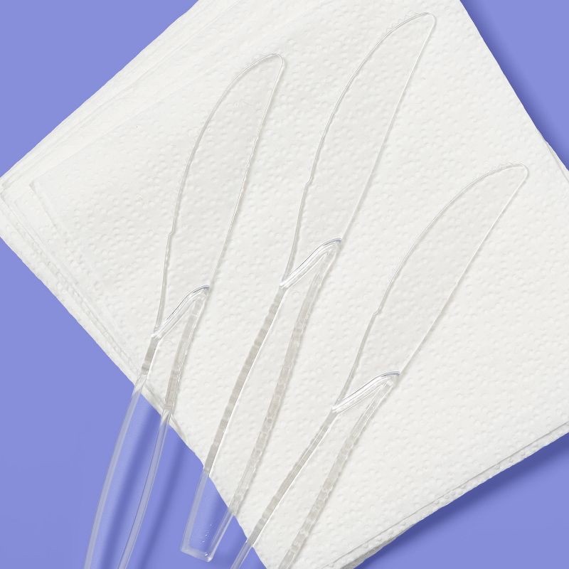 slide 2 of 3, Premium Clear Plastic Knives - 48ct - up&up™, 48 ct