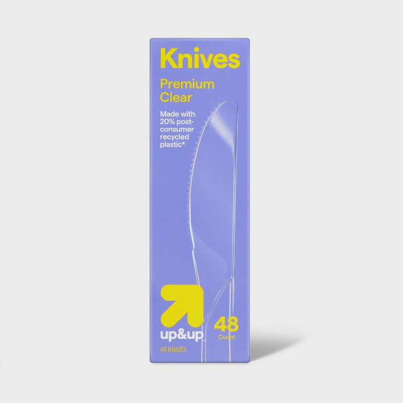 slide 1 of 3, Premium Clear Plastic Knives - 48ct - up&up™, 48 ct