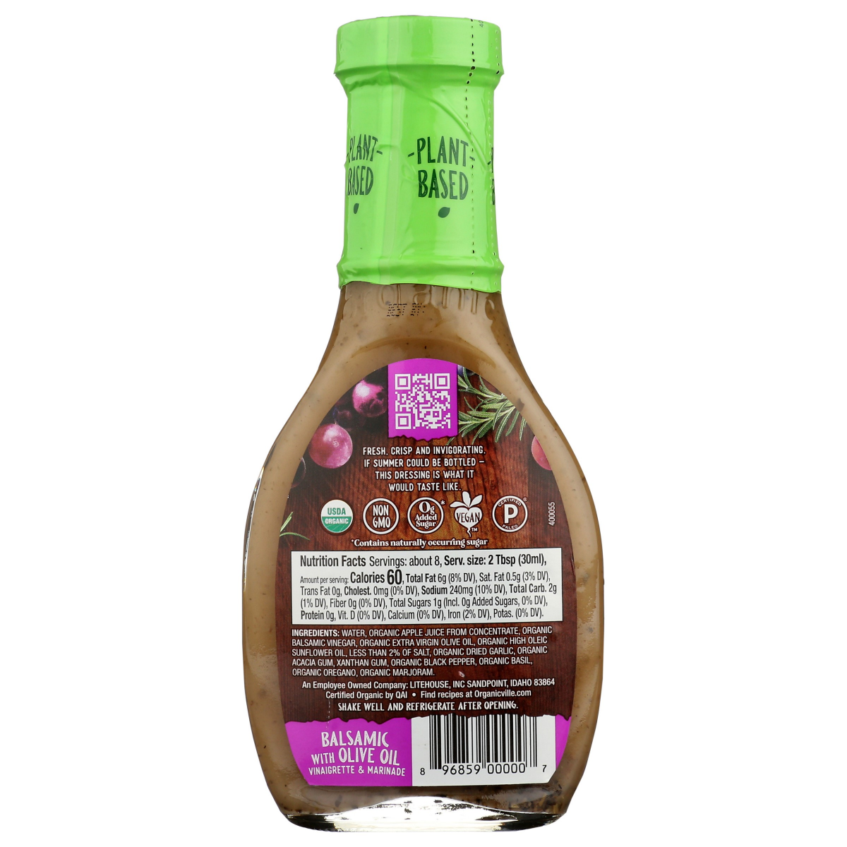 slide 2 of 2, Organicville Balsamic with Olive Oil Vinaigrette & Marinade 8 fl oz, 8 fl oz