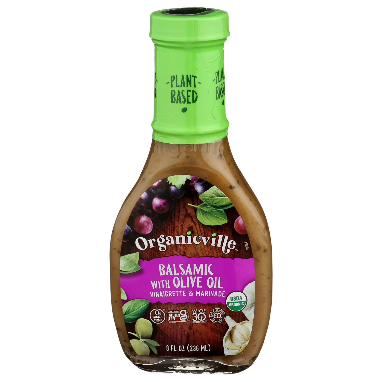 slide 1 of 2, Organicville Balsamic with Olive Oil Vinaigrette & Marinade 8 fl oz, 8 fl oz