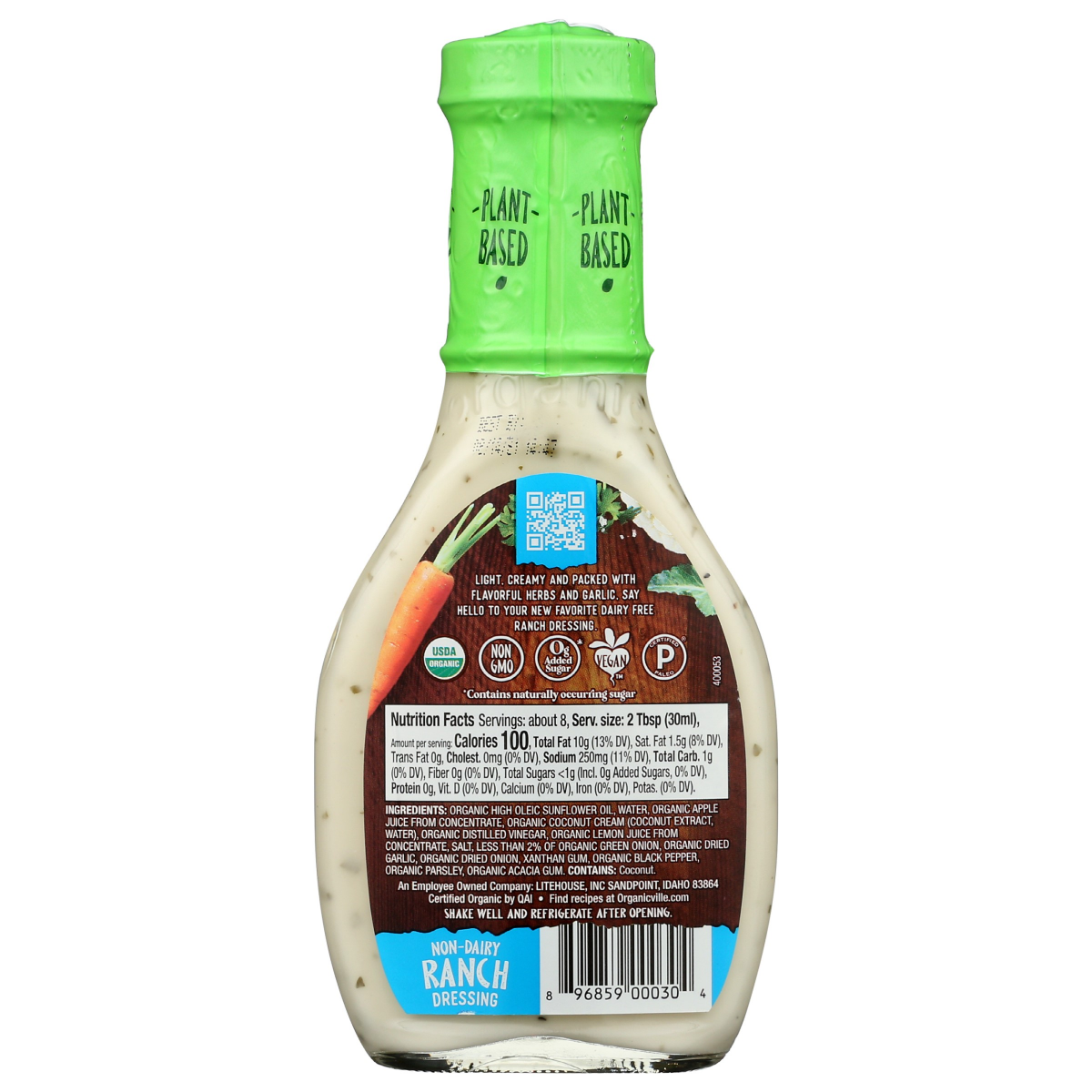 slide 2 of 2, Organicville Non-Dairy Ranch Dressing 8 fl oz, 8 fl oz