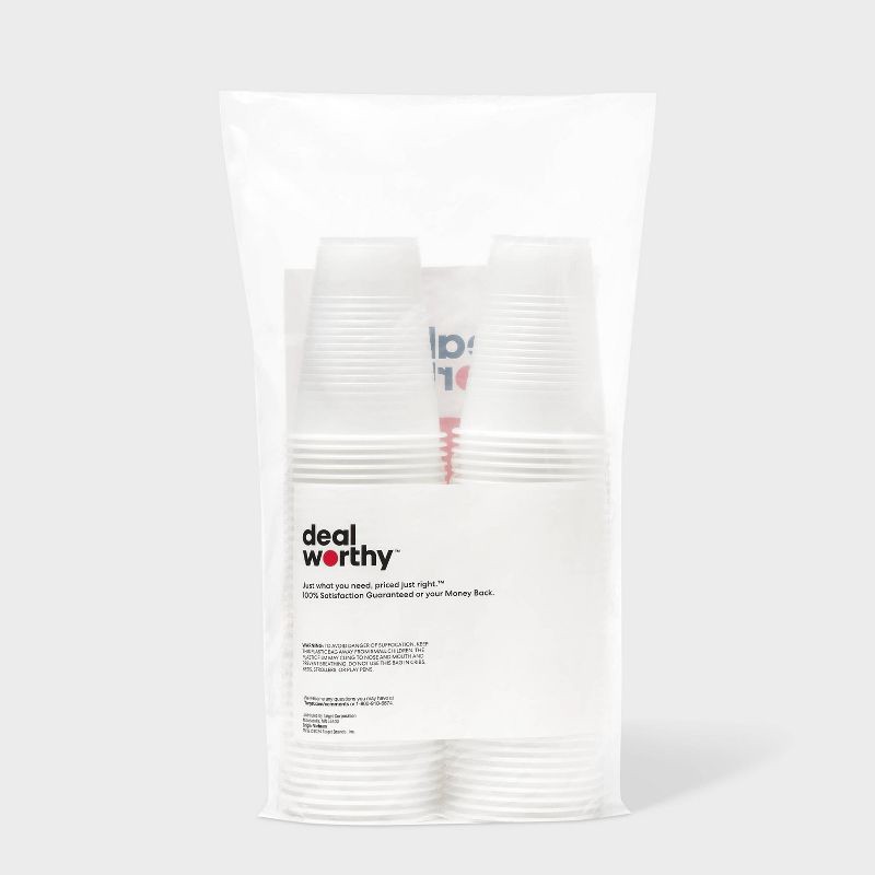 slide 3 of 3, Clear Disposable Cups - 9 fl oz/80ct - Dealworthy™, 80 ct; 9 fl oz