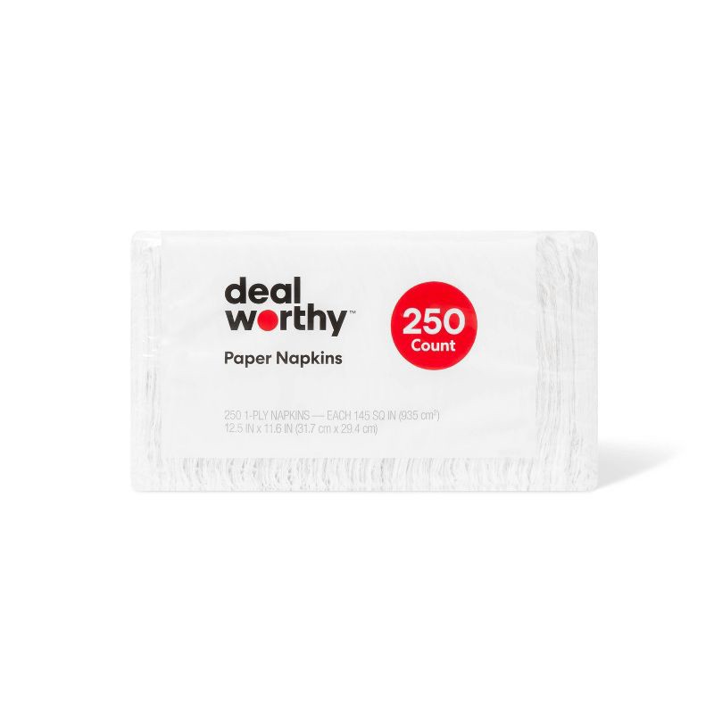 slide 1 of 3, Disposable Paper Napkins - 250ct - Dealworthy™, 250 ct