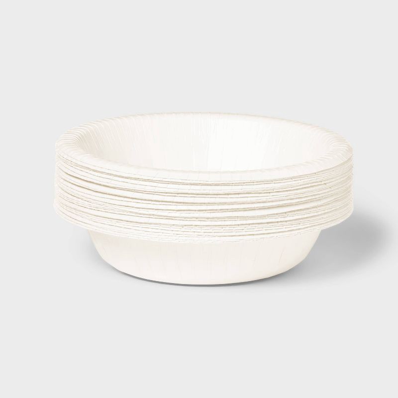 slide 2 of 3, White Disposable Paper Bowls - 30ct - Dealworthy™, 30 ct