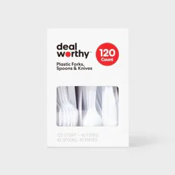 Plastic Forks, Spoons and Knives - 120ct - Dealworthy™
