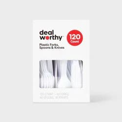 Plastic Forks, Spoons and Knives - 120ct - Dealworthy™