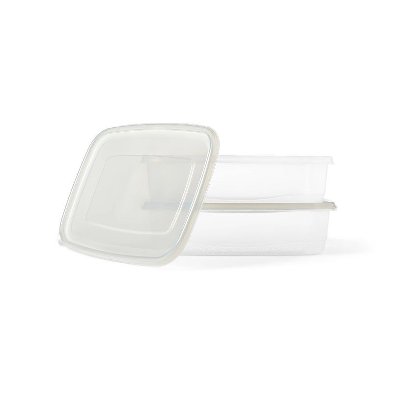 slide 2 of 3, Large Rectangle Food Storage Containers - 128 fl oz/2ct - Dealworthy™, 128 fl oz, 2 ct