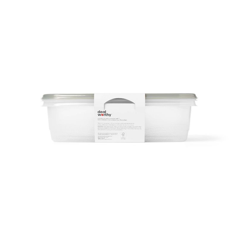 slide 3 of 3, Large Rectangle Food Storage Containers - 128 fl oz/2ct - Dealworthy™, 128 fl oz, 2 ct