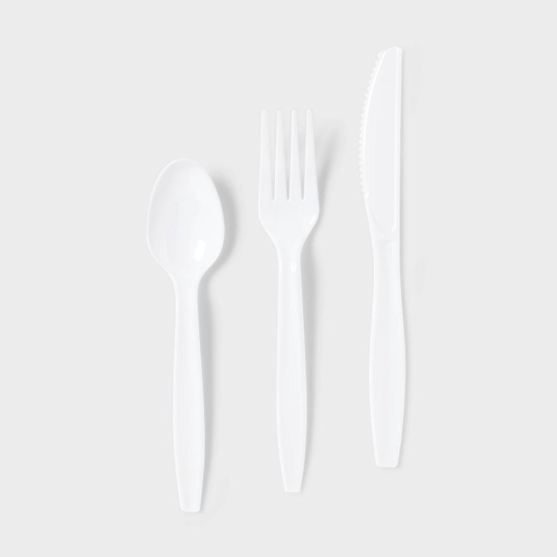 slide 2 of 3, Plastic Forks, Spoons and Knives - 240ct - Dealworthy™, 240 ct