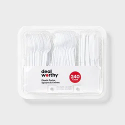Plastic Forks, Spoons and Knives - 240ct - Dealworthy™