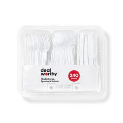 Plastic Forks, Spoons and Knives - 240ct - Dealworthy™