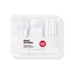 Plastic Forks, Spoons and Knives - 240ct - Dealworthy™