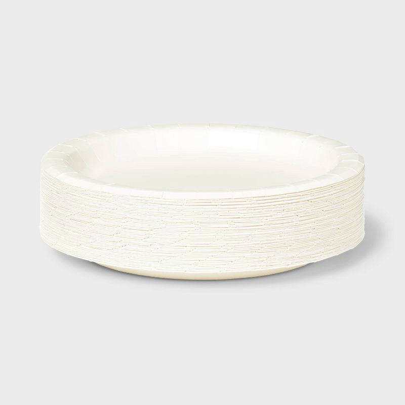 slide 2 of 3, White Disposable Paper Plates 7" - 50ct - Dealworthy™, 50 ct