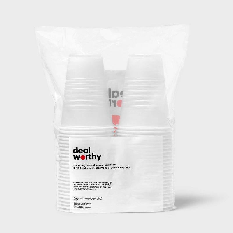 slide 3 of 3, Clear Disposable Cups - 16 fl oz/50ct - Dealworthy™, 50 ct; 16 fl oz