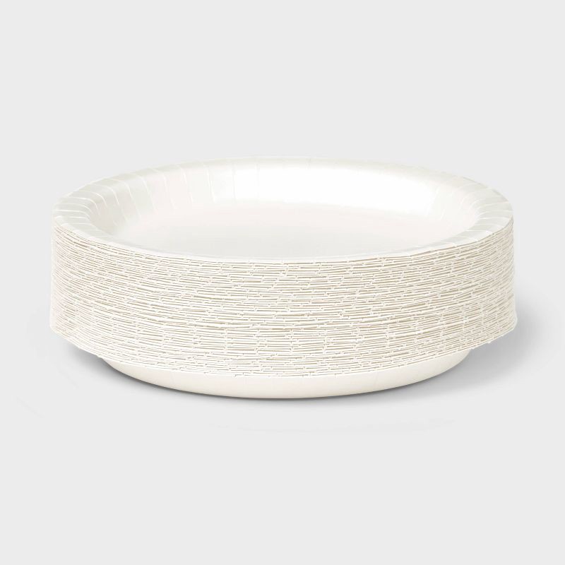slide 2 of 3, White Disposable Paper Plates 8.5" - 50ct - Dealworthy™, 50 ct