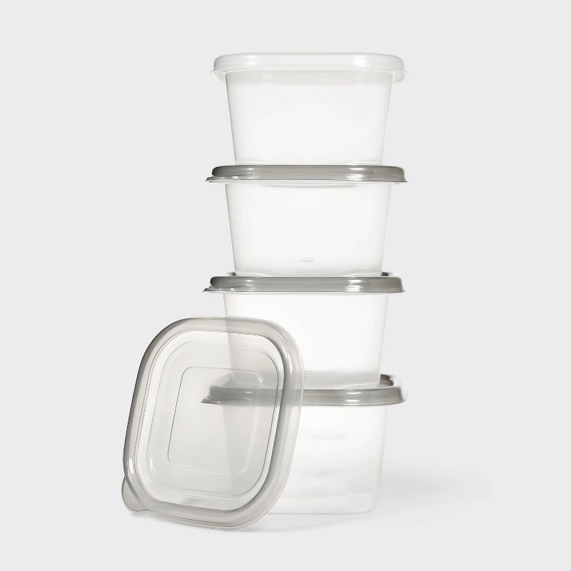 slide 2 of 3, Medium Square Food Storage Containers - 32 fl oz/4ct - Dealworthy™, 32 fl oz, 4 ct