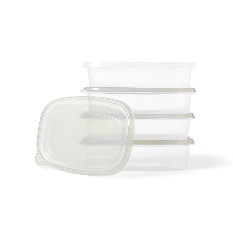 slide 2 of 3, Medium Rectangle Food Storage Containers - 76 fl oz/4ct - Dealworthy™, 76 fl oz, 4 ct