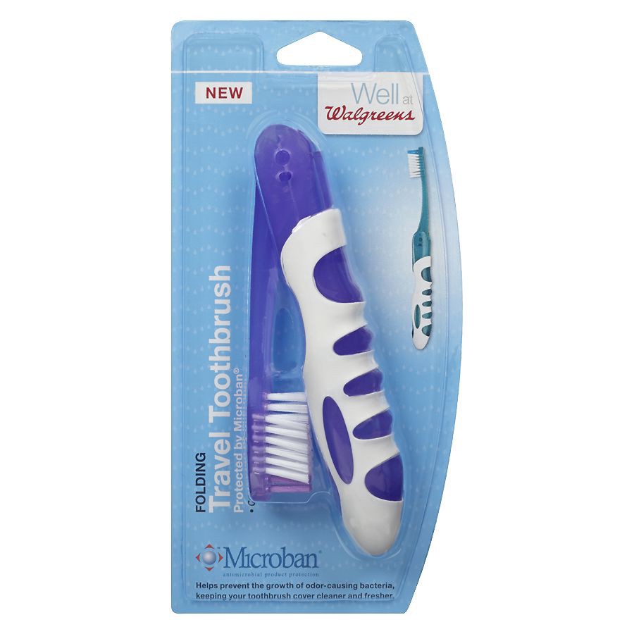 slide 1 of 1, Walgreens Folding Travel Toothbrush, 1 ct