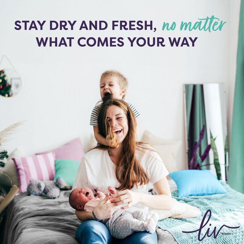 slide 7 of 7, Liv by Kotex Period & Pee Regular Absorbency Ultra Thin Pads - 28ct, 28 ct