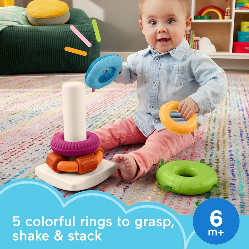 slide 2 of 6, Fisher-Price Sensory Rock-A-Stack, 1 ct