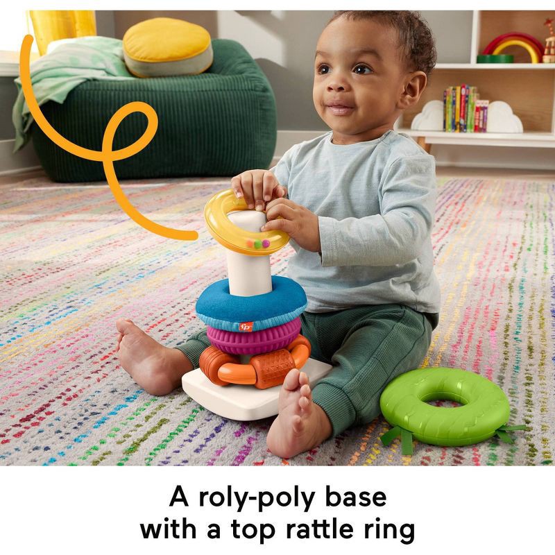 slide 3 of 6, Fisher-Price Sensory Rock-A-Stack, 1 ct