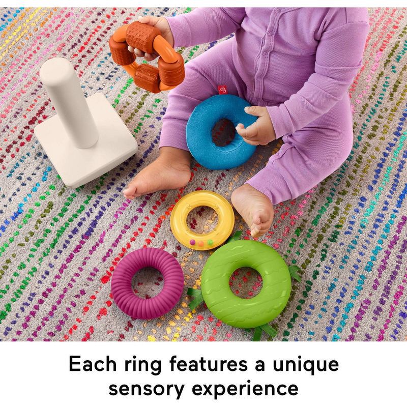 slide 4 of 6, Fisher-Price Sensory Rock-A-Stack, 1 ct