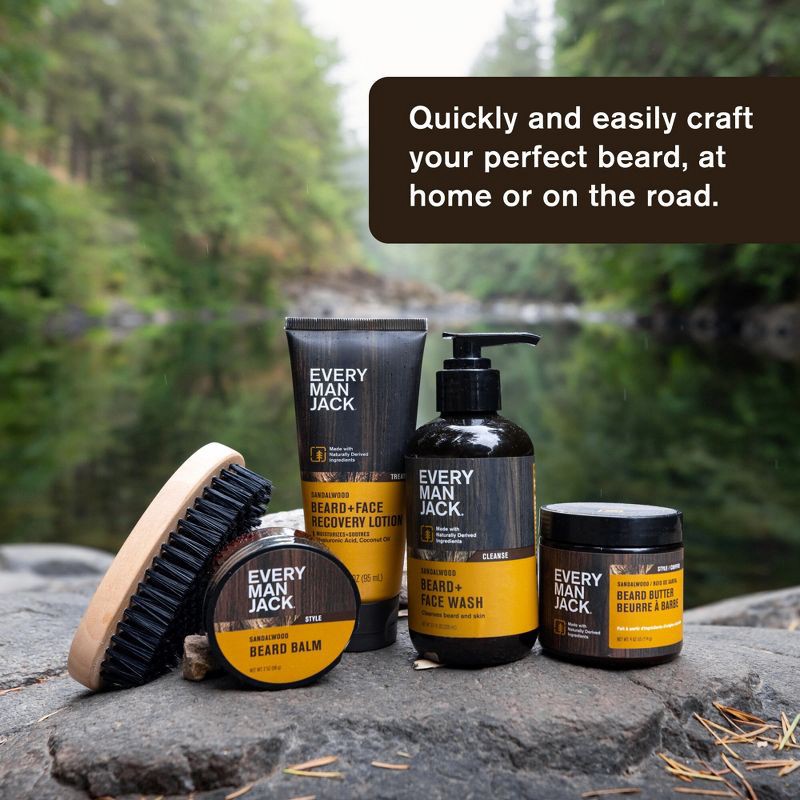 slide 5 of 9, Every Man Jack Men's Beard Hair Brush with Cruelty-Free Vegan Bristles, 1 ct