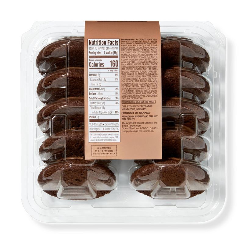 slide 2 of 3, Double Chocolate Sugar Cookies - 13.5oz/10ct - Favorite Day™, 10 ct; 13.5 oz