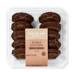 Double Chocolate Sugar Cookies - 13.5oz/10ct - Favorite Day™