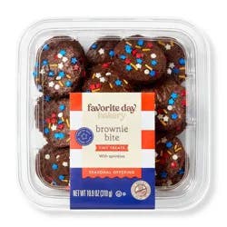Patriotic Red, White & Blue Sprinkle Brownie Bites - 10.9oz - Favorite Day™