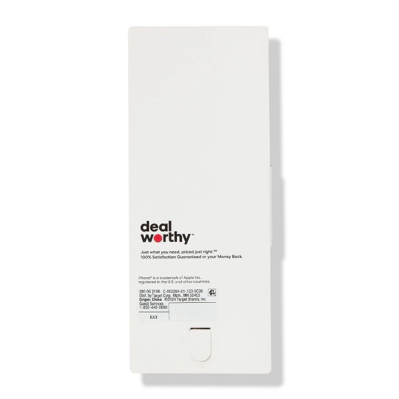 slide 3 of 3, iPhone 16e/iPhone 15/iPhone14/iPhone13 Case - dealworthy™ Black: TPU Solid Wireless Compatible, 1 ct