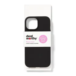 iPhone 16e/iPhone 15/iPhone14/iPhone13 Case - dealworthy™ Black: TPU Solid Wireless Compatible