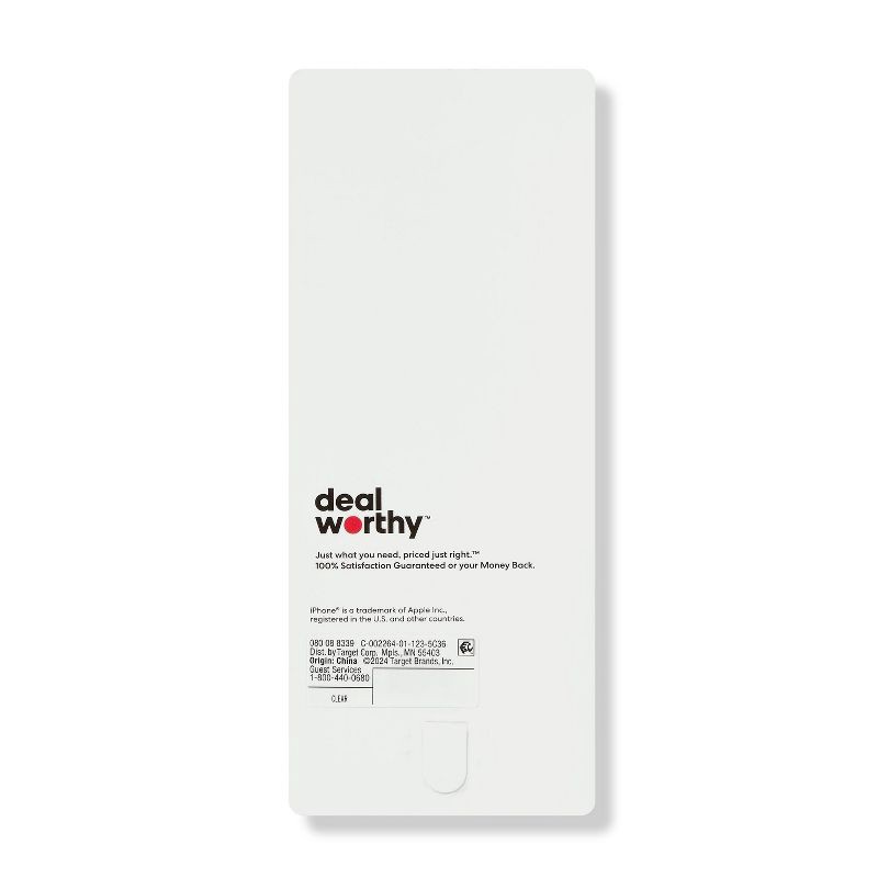 slide 3 of 3, iPhone 16e/iPhone 15/iPhone14/iPhone13 Case - dealworthy™ Clear: Wireless Charging Compatible TPU Cover, 1 ct