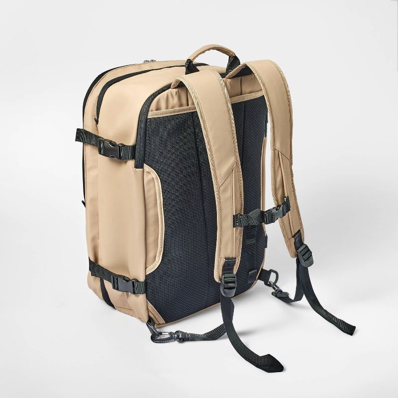 slide 5 of 6, 35L Travel Backpack Beige - Open Story™️: College Book Bag, 17" Laptop Ready, 35 liter