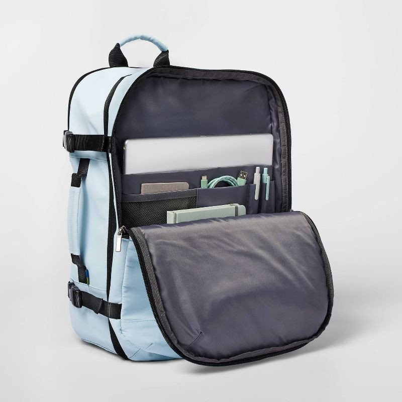 slide 3 of 6, 35L Travel Backpack Muddy Aqua - Open Story™: Water-Resistant, 35 liter