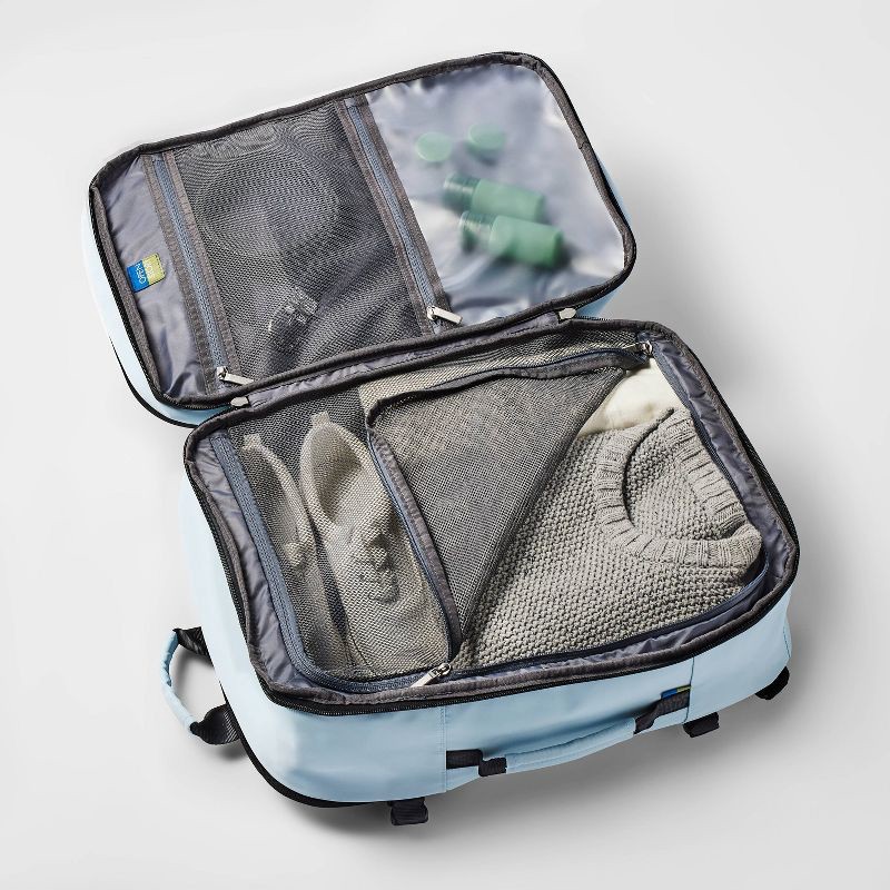slide 4 of 6, 35L Travel Backpack Muddy Aqua - Open Story™: Water-Resistant, 35 liter