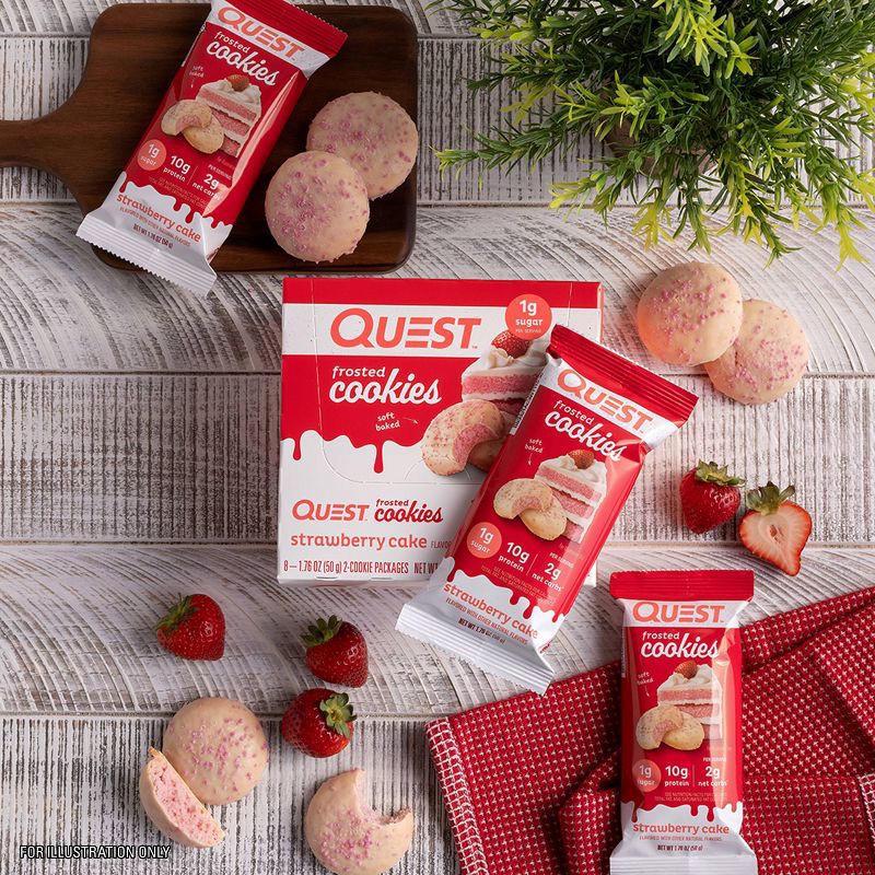 slide 2 of 7, Quest Nutrition Protein Bars - Strawberry Frosted Cookie - 7.05oz/8ct, 7.05 oz, 8 ct