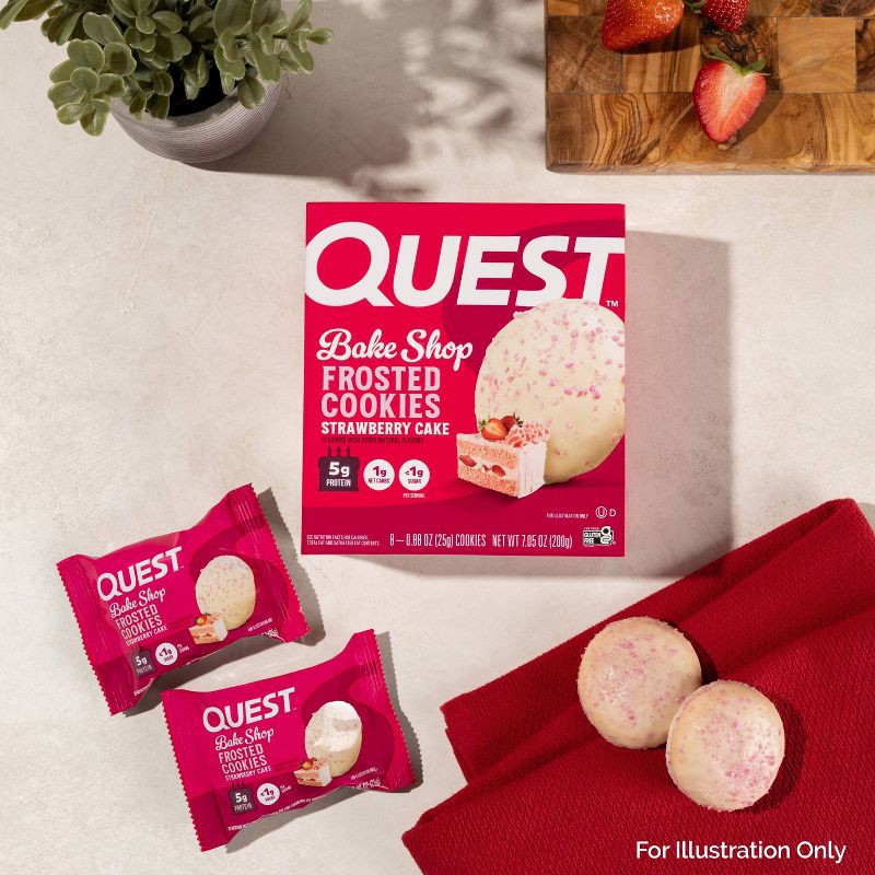 slide 2 of 6, Quest Nutrition Protein Bars - Strawberry Frosted Cookie - 7.05oz/8ct, 7.05 oz, 8 ct