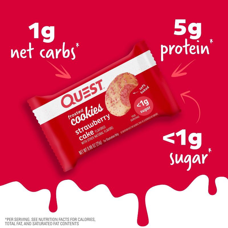 slide 3 of 7, Quest Nutrition Protein Bars - Strawberry Frosted Cookie - 7.05oz/8ct, 7.05 oz, 8 ct