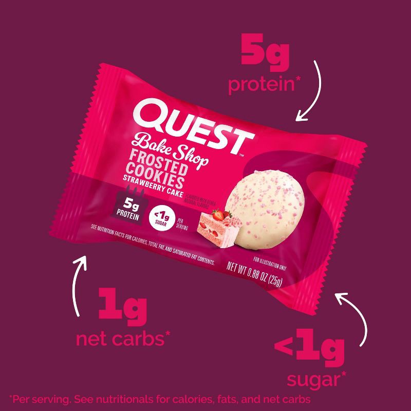 slide 3 of 6, Quest Nutrition Protein Bars - Strawberry Frosted Cookie - 7.05oz/8ct, 7.05 oz, 8 ct