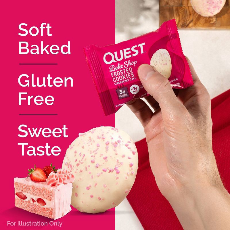slide 4 of 6, Quest Nutrition Protein Bars - Strawberry Frosted Cookie - 7.05oz/8ct, 7.05 oz, 8 ct