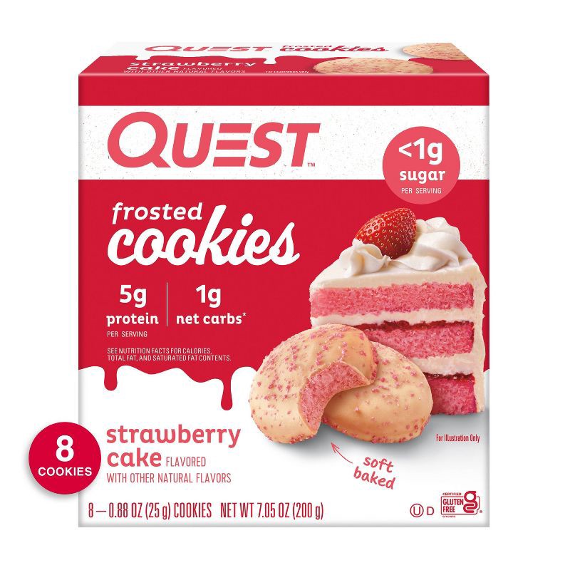 slide 1 of 7, Quest Nutrition Protein Bars - Strawberry Frosted Cookie - 7.05oz/8ct, 7.05 oz, 8 ct