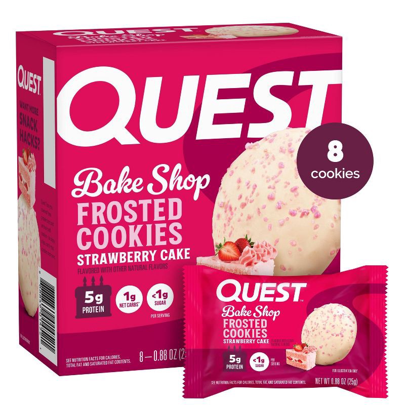 slide 1 of 6, Quest Nutrition Protein Bars - Strawberry Frosted Cookie - 7.05oz/8ct, 7.05 oz, 8 ct