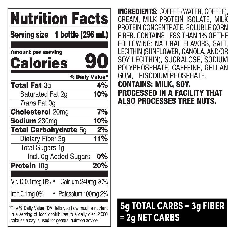 slide 5 of 5, Quest Nutrition Vanilla Latte Caffeinated Protein Iced Coffee - 4ct, 4 ct