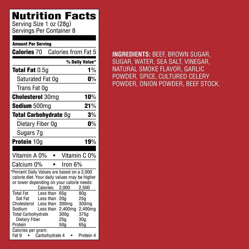 slide 4 of 4, Original Beef Jerky - 10g Protein - 8oz - Good & Gather™, 10 gram, 8 oz