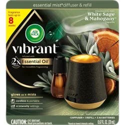 Air Wick Vibrant Essential Mist Starter Kit - White Sage Mahogany 1+1 - 0.67 fl oz